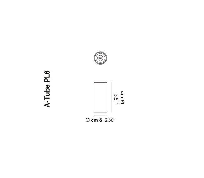 Studio Italia Design A-Tube Mini PL6 096015 светильник потолочный трубчатый 109979 - Вид №2