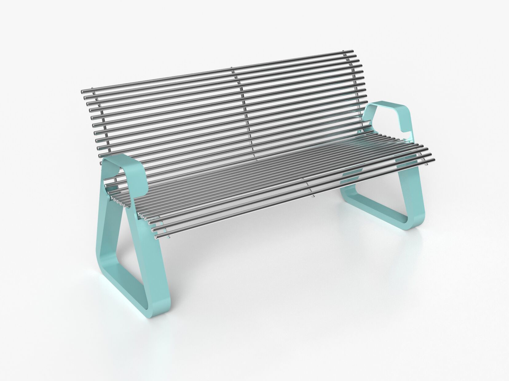 Оцинкованная стальная скамья со спинкой Viscio Urban Design GINGER ARCH-00123550 - Вид №9