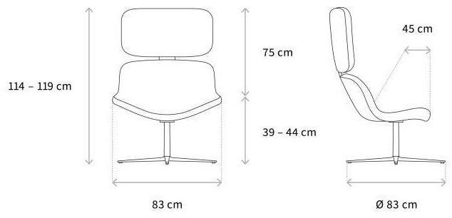 Wagner Кресло поворотное с 4-мя спицами W-lounge sun-id-1431210 - Вид №3