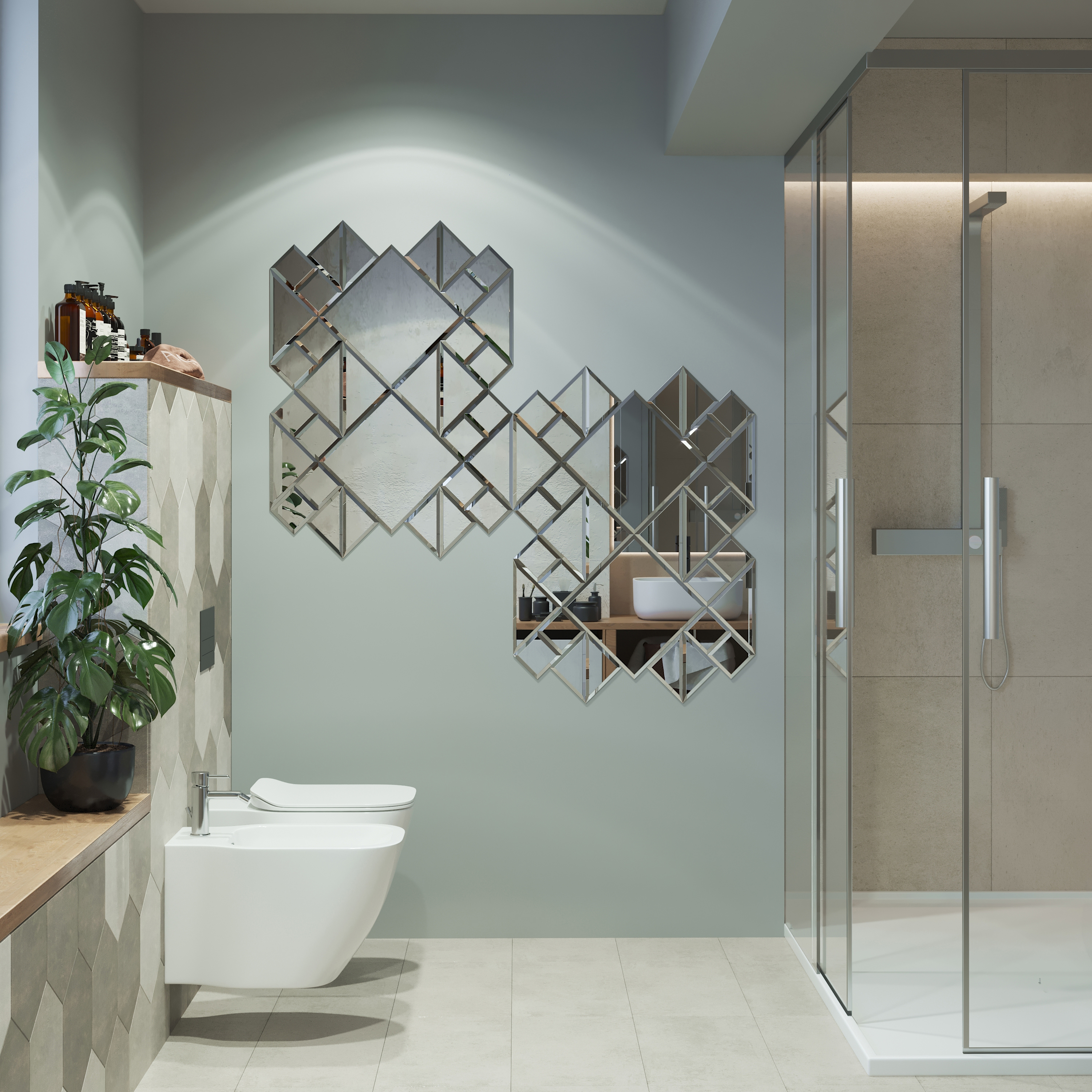 Зеркальная плитка SENSEA LM31 квадратная 30x30 см серебристая 82360915 STLM-0025412