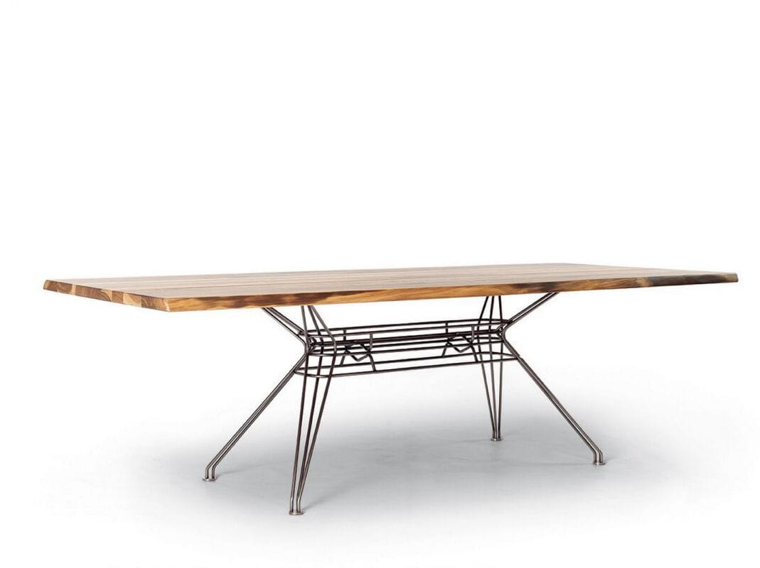 Обеденный стол из стали и дерева Bontempi Casa SANDER ARCH-00029364 - Вид №1