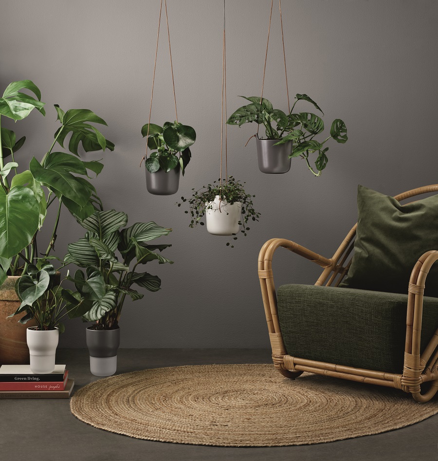 568161 Горшок с функцией самополива подвесной серый Eva Solo  - Вид №1