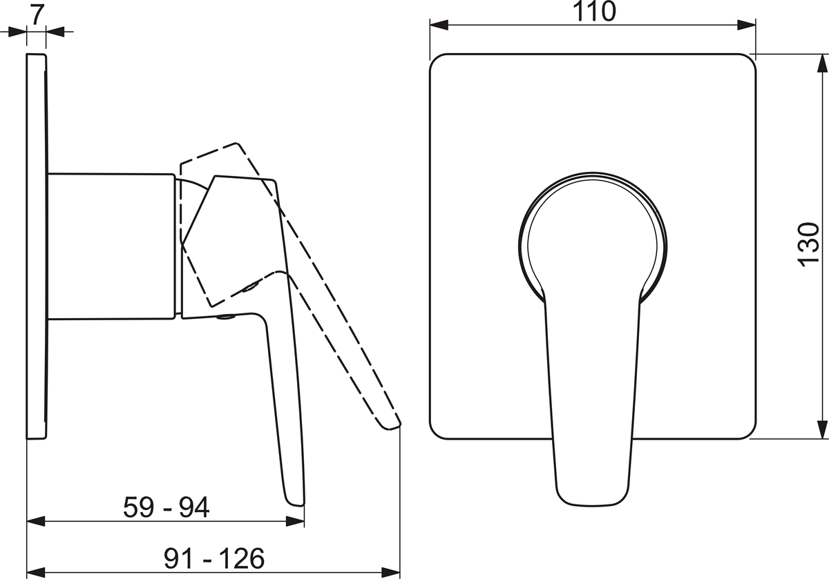 Oras 3985 Панель смесителя для душа 3985 Saga Хром  - Вид №1