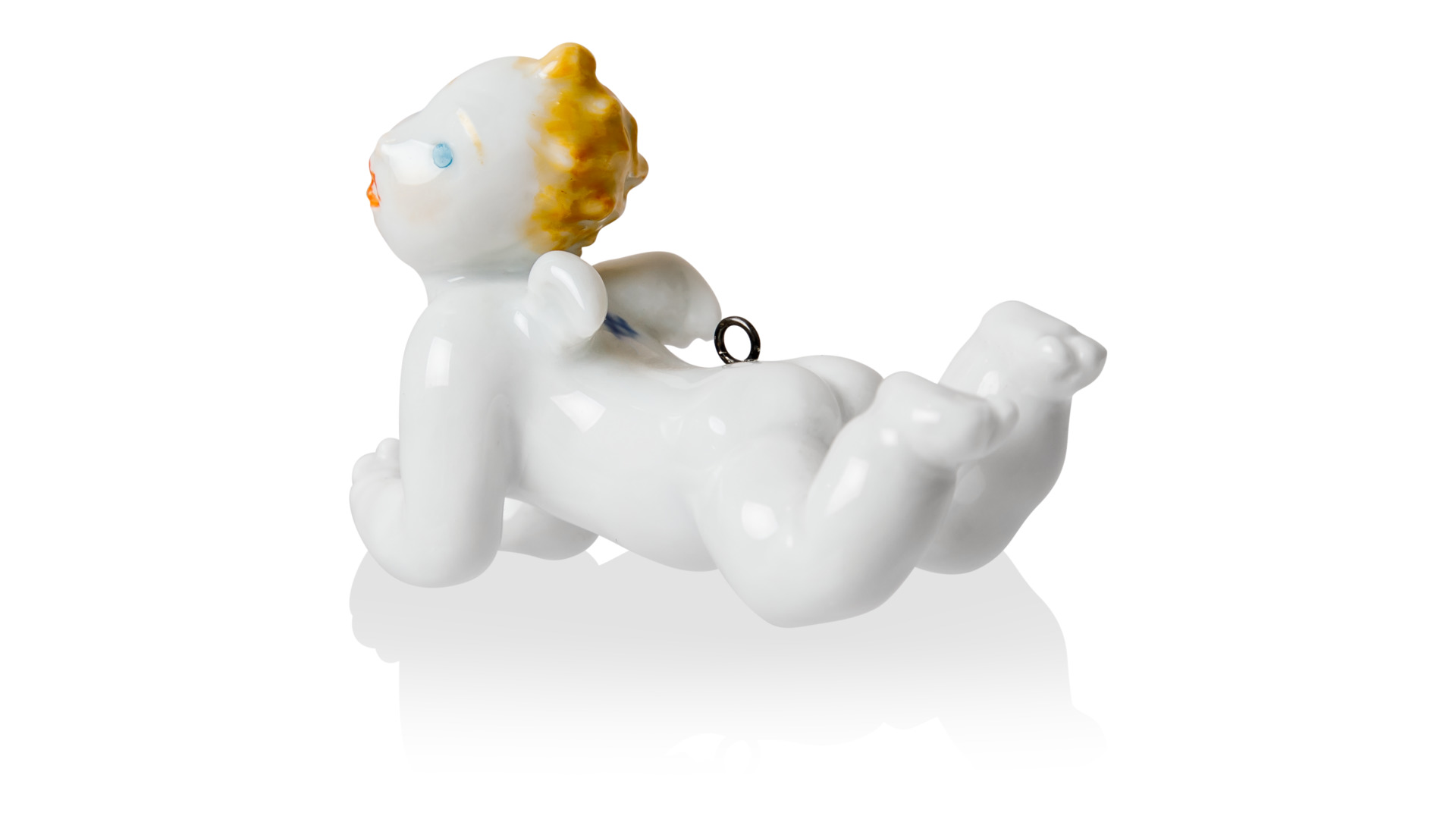 10600676 Meissen Фигурка 3,2см "Ангел, лежащий" (подвеска) Фарфор  - Вид №1