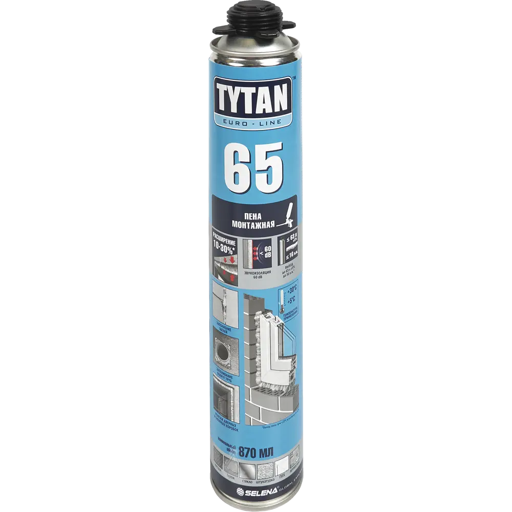Пена монтажная профессиональная Tytan 65 летняя 870 мл STLM-2110028