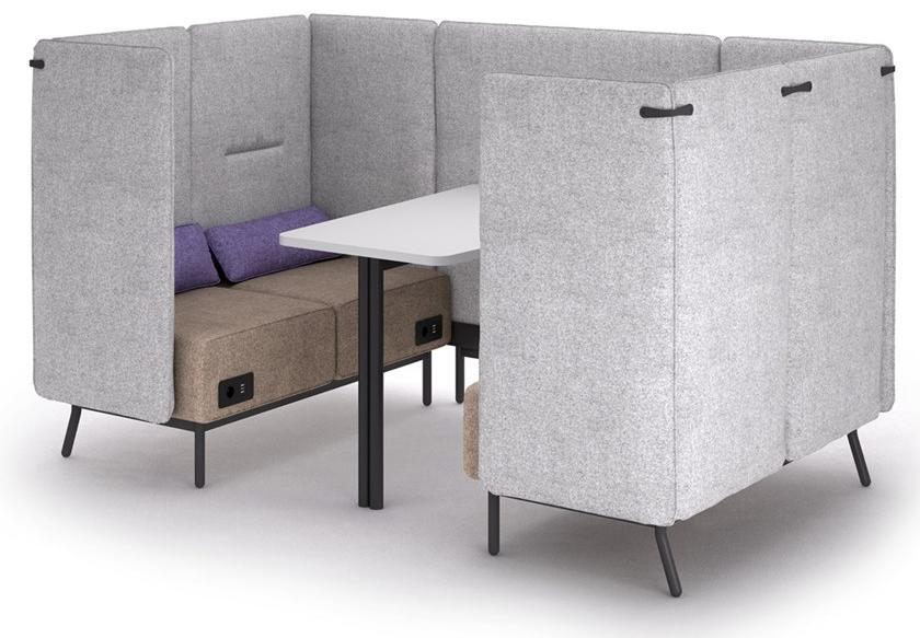 Leyform Огнестойкий офисный островок из ткани с разъемом USB Around Around lab  - Вид №1