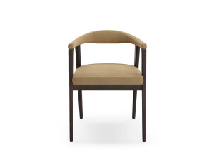 Деревянный мягкий стул с подлокотниками