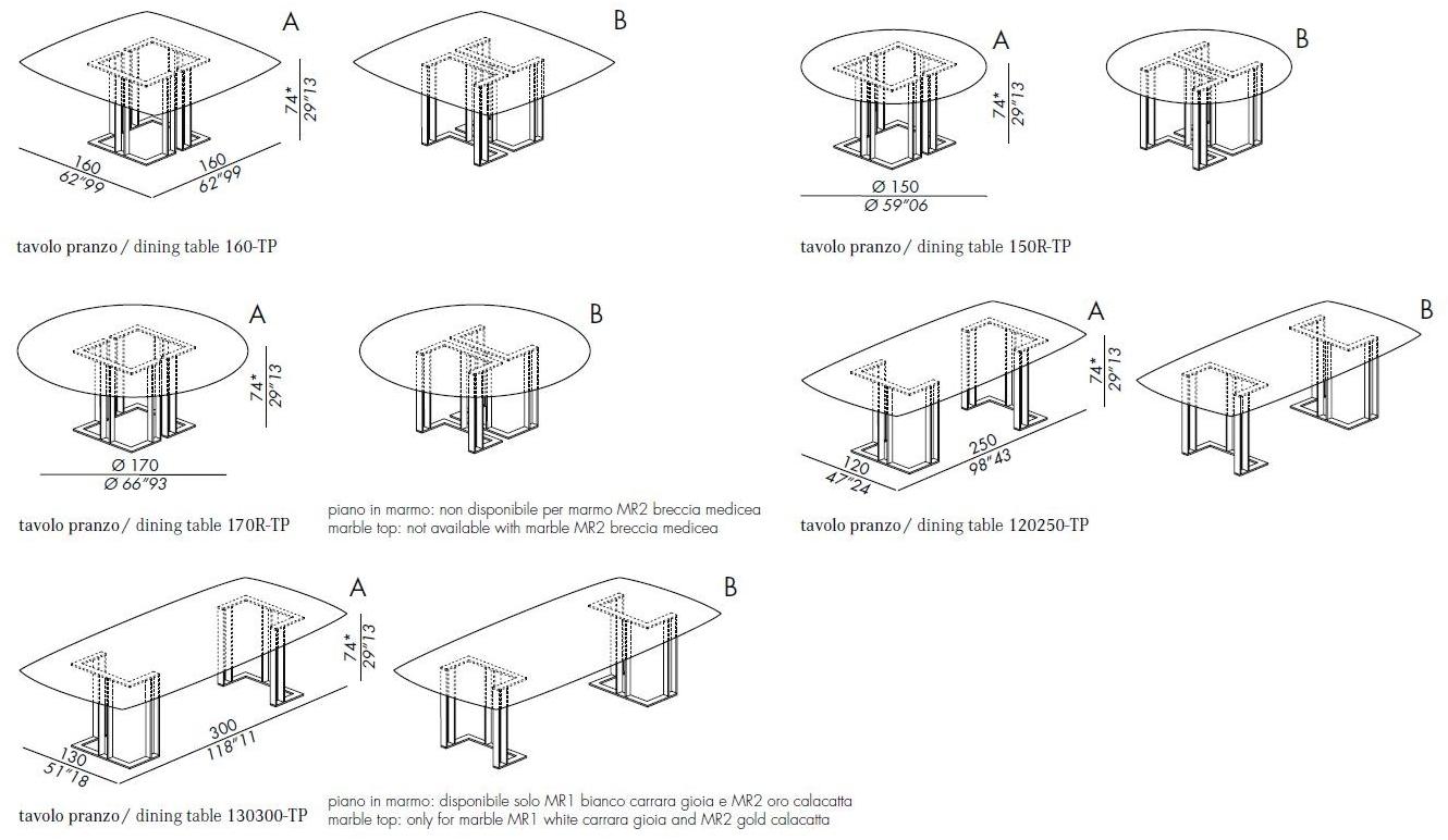Meridiani Прямоугольный деревянный обеденный стол sun-id-1451606 - Вид №1