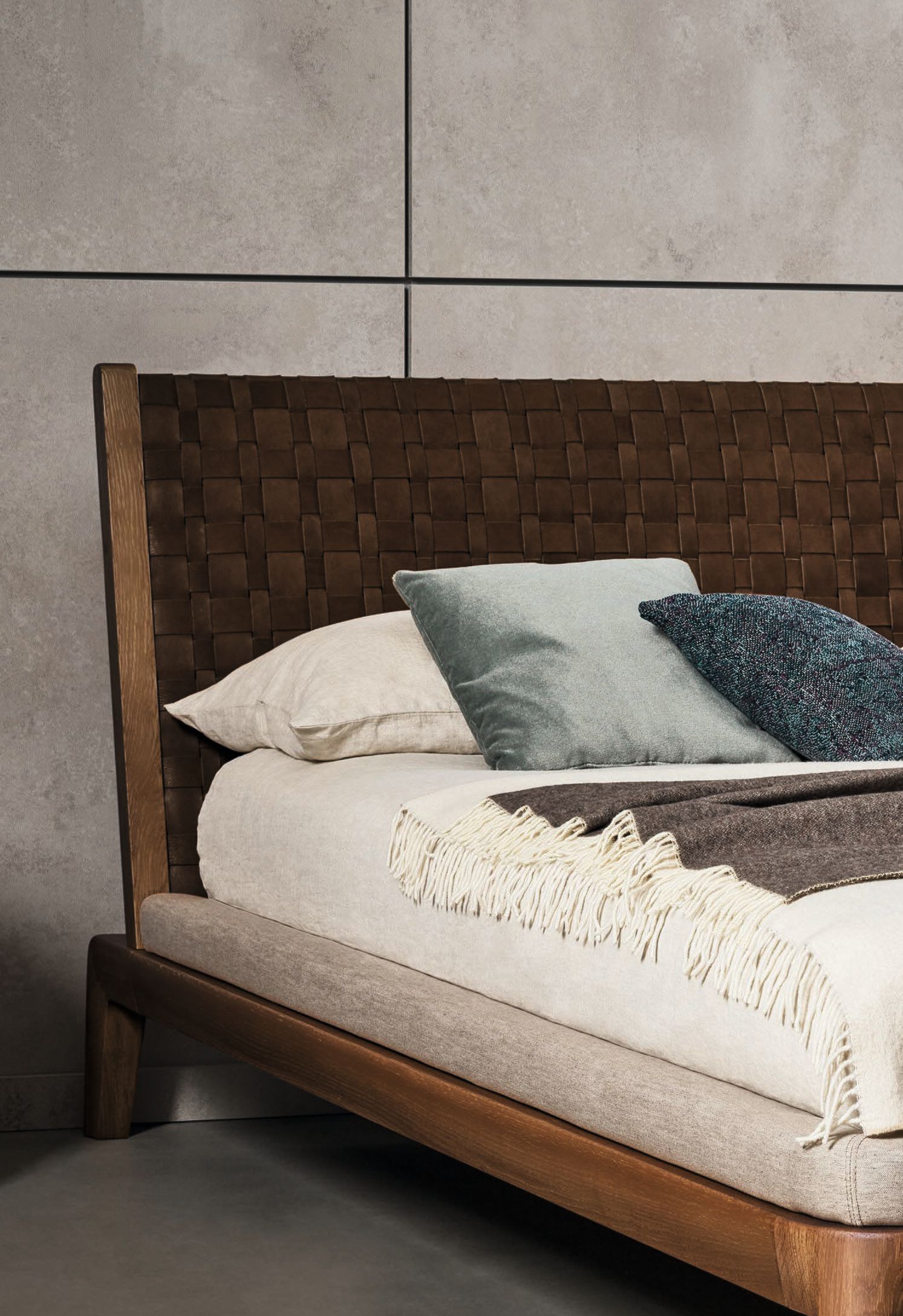 Двуспальная кровать с кожаным изголовьем BONALDO HONEYMOON ARCH-00081810 - Вид №4