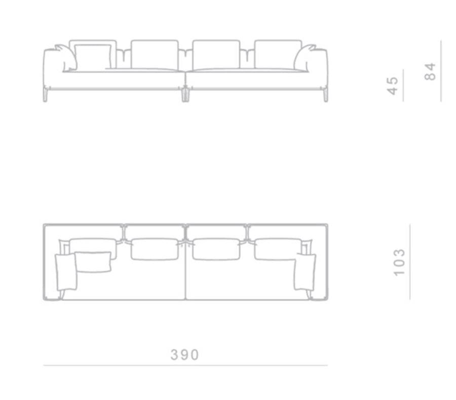 5-местный тканевый диван GHIDINI1961 Milo ARCH-00058038 - Вид №6