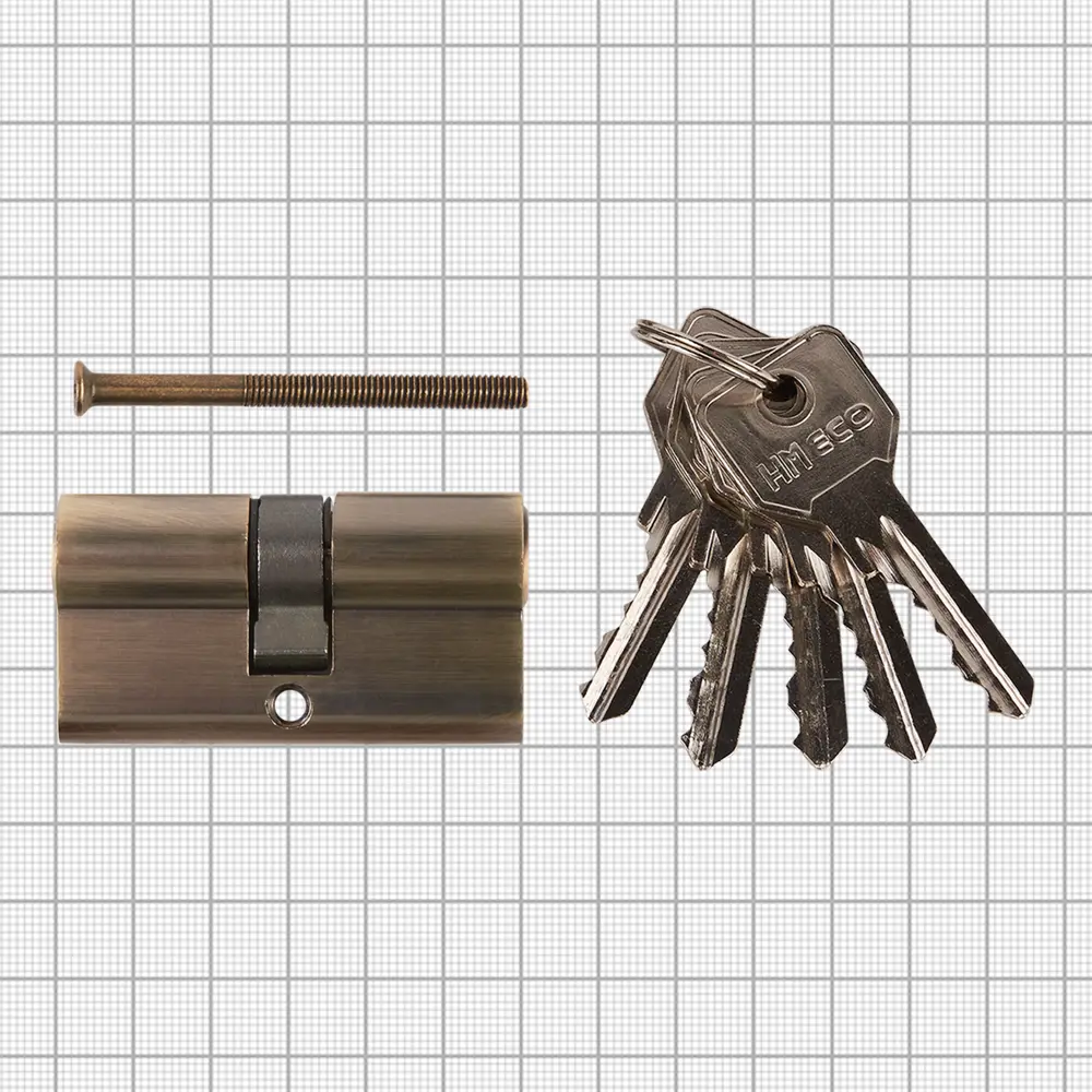 Цилиндр Нора-М Есо Z Л-60 30x30 мм ключ-вертушка цвет бронза ECO Z STLM-2066134 - Вид №4