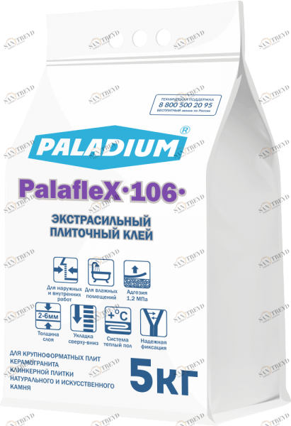 PL-106/5 Плиточный клей PalafleX-106, 5 кг Paladium 