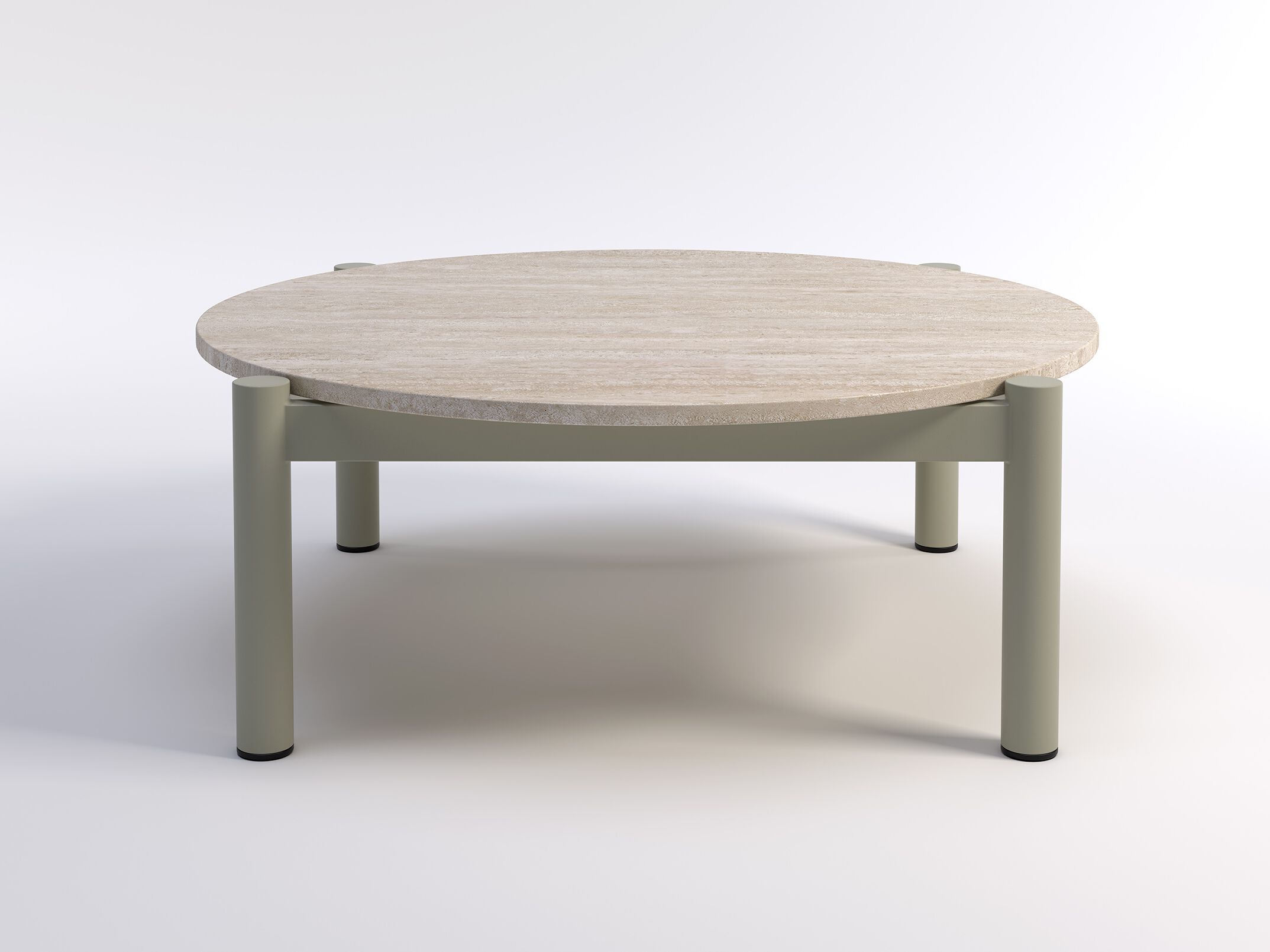 Каменный низкий круглый журнальный столик Phase Design Fryman ARCH-00105901