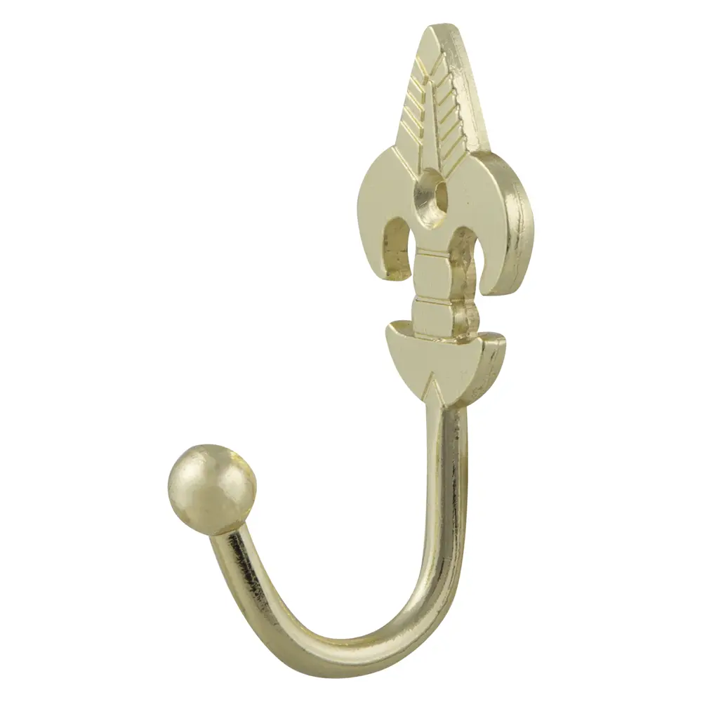Крючок Curtain Hook металл цвет латунь 2 шт LAMPLANDIA STLM-2037435
