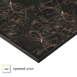 Столешница кухонная Мрамор 120x60x1.6 см HPL-пластик цвет черный 89394574 STLM-2185078