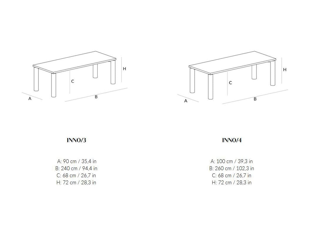 Прямоугольный обеденный стол из массива дерева Lando INNO ARCH-00126316 - Вид №1