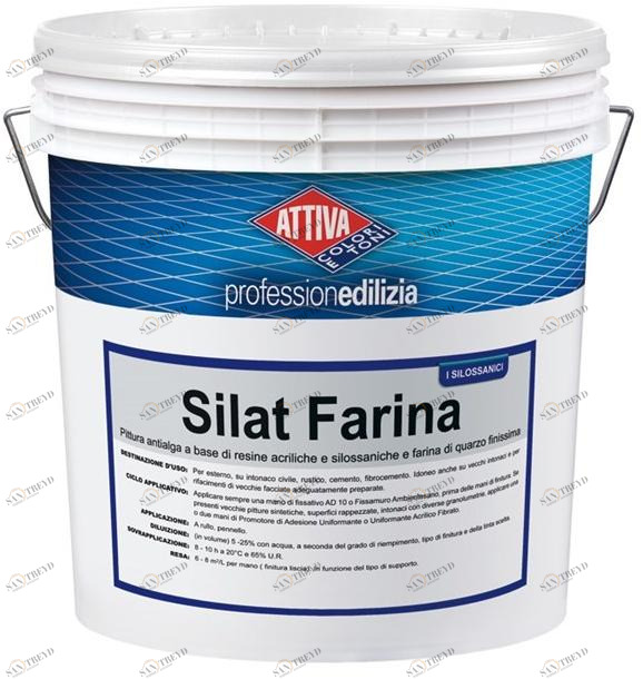 ATTIVA Краска против водорослей на основе акриловых силоксановых смол и кварцевой муки очень мелкого помола. Smalti e pitture sun-id-1417161