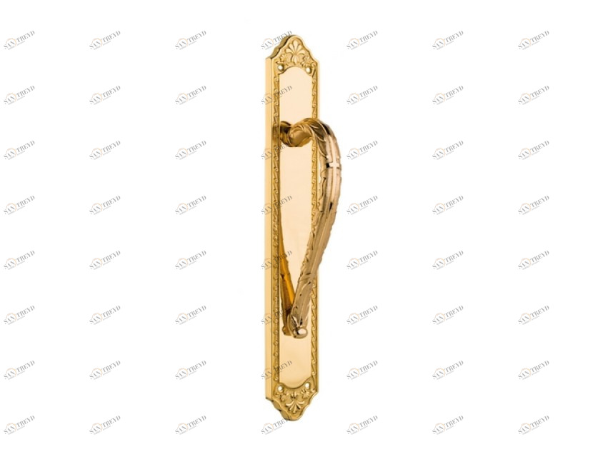 0M2903.000.44 Ручка дверцы на пластине Мат античная латунь Mestre 