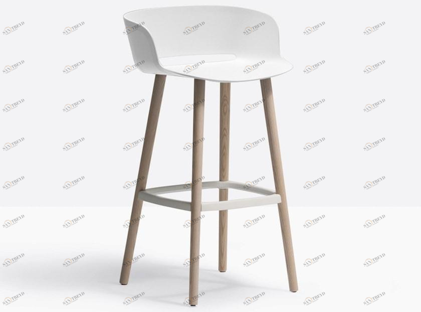 Pedrali Табурет полипропиленовый с подлокотниками с подставкой для ног Babila sun-id-1516361