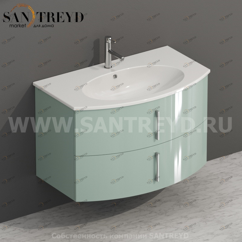 MDMC80Y008 Тумба с двумя ящиками 78 см синяя Globo 4ALL Италия Ceramica Globo