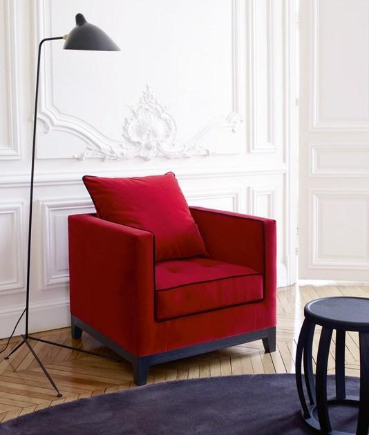 Maxalto Кресло с обивкой из ткани с подлокотниками Lutetia sun-id-1477221 - Вид №1