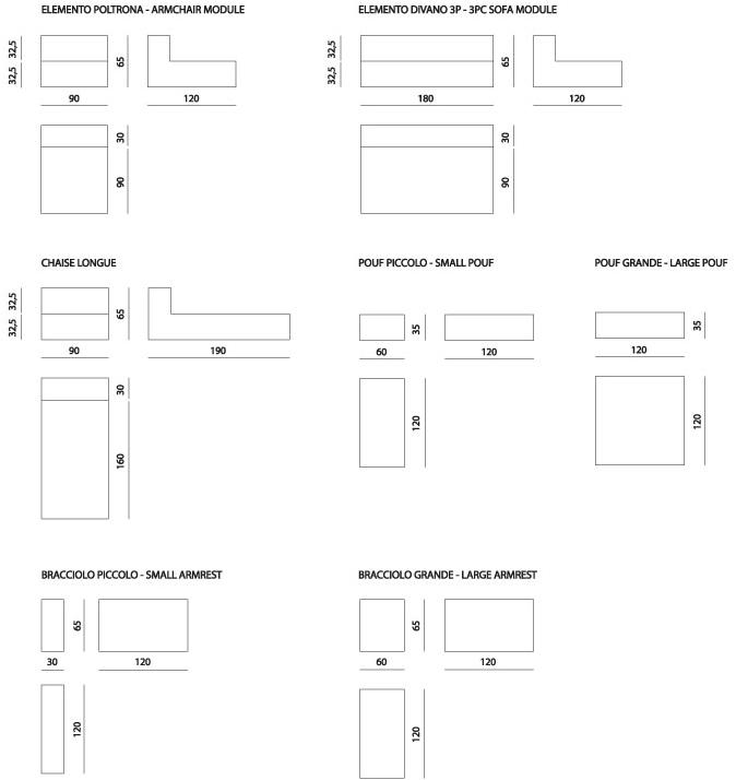 MissoniHome Модульный диван с шезлонгом Nap sun-id-1474213 - Вид №6
