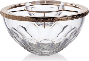 10622864 Cristal de Paris Чаша для икры Cristal de Paris "Бронза" 25х14см Хрусталь