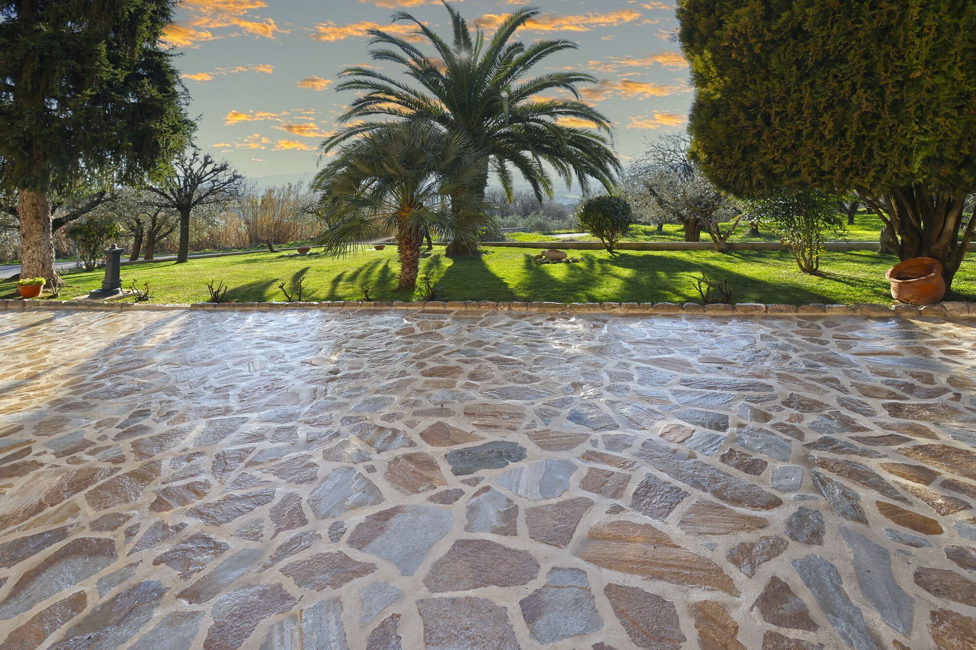 Пол из натурального камня B&B Rivestimenti Naturali брусчатка ARCH-00021907