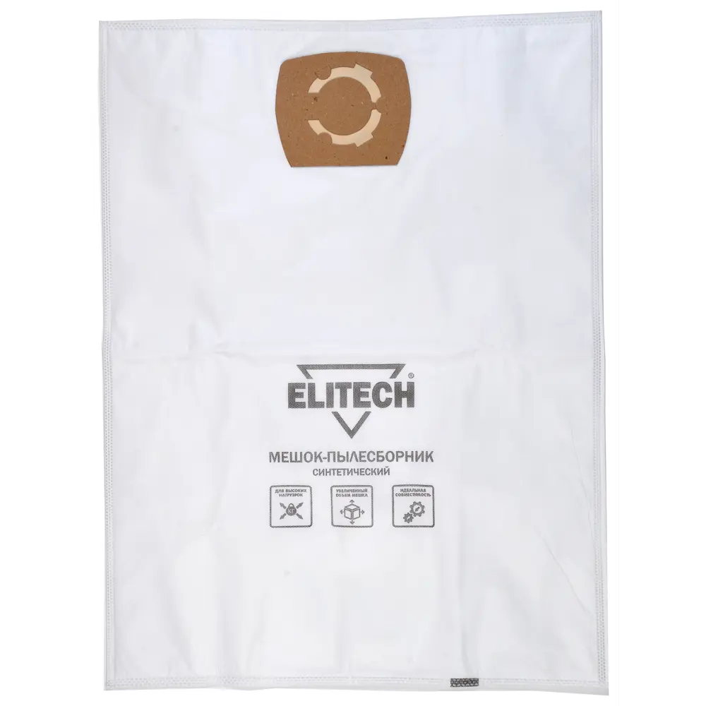 Мешки синтетические для пылесоса Elitech 183035 36 л, 5 шт. 89340292 STLM-2104575 