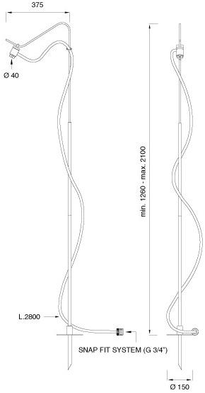 Ceadesign Отдельностоящий душ Camilla - docce da esterni Cam02 - Вид №4