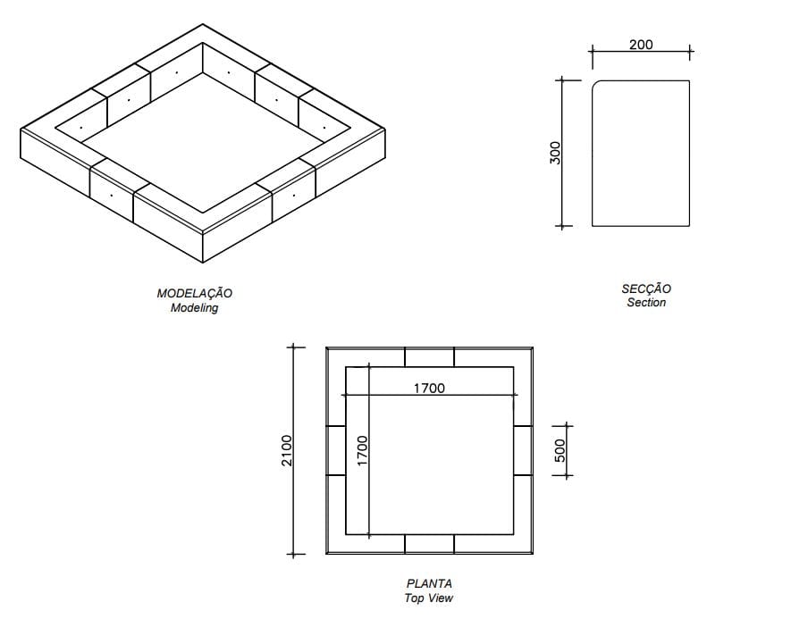 Бордюр для бетонных клумб amop Modular ARCH-00031137 - Вид №3