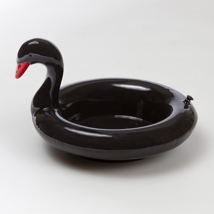 DYFLOSBSW Миска сервировочная керамическая floatie black swan Doiy 