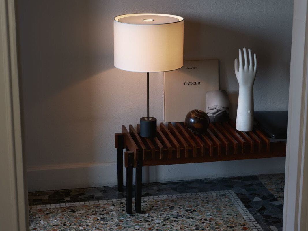 Металлическая и шелковая настольная лампа Kalmar Kilo ARCH-00093853 - Вид №2