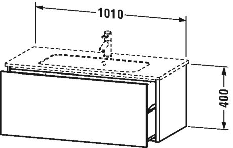 XS407309494 XSquare Тумбочка подвесная Баклажан шелковисто-матовый лак Duravit - Вид №1