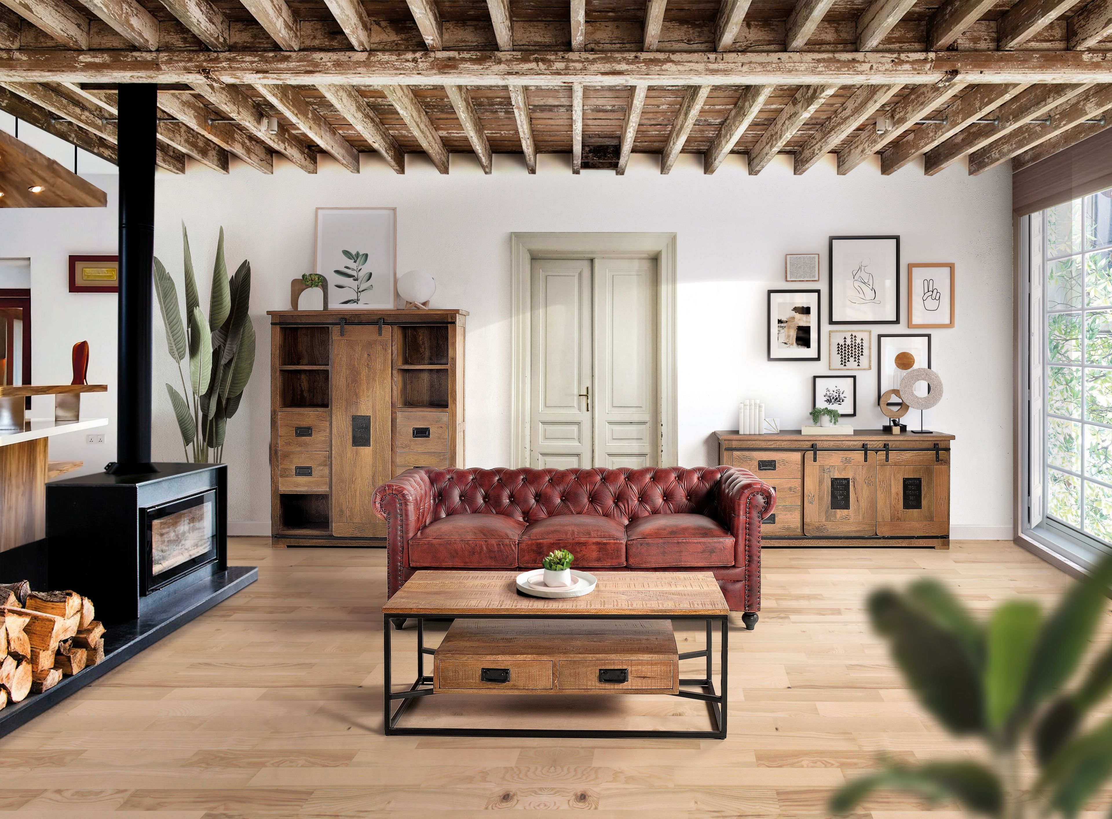 Прямоугольный журнальный столик из манго Giner y Colomer Siglo XX ARCH-00041772 - Вид №5