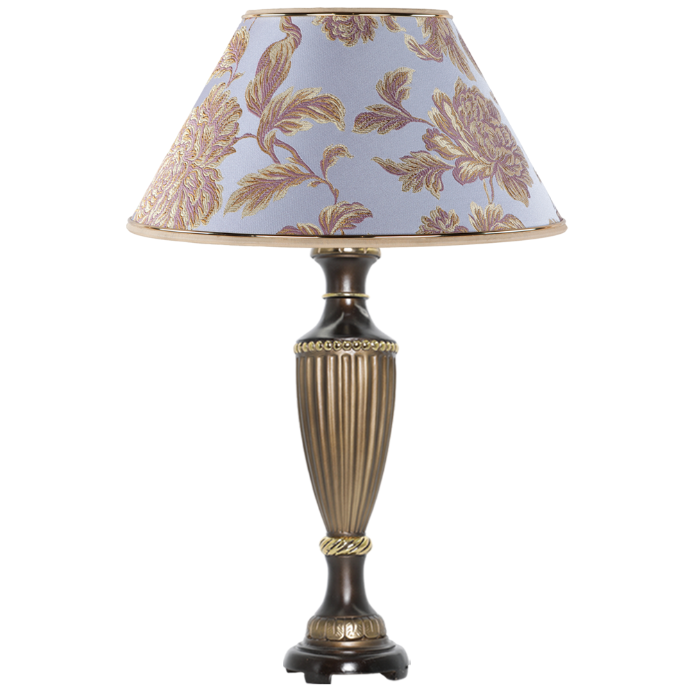 32004,34051 Настольная лампа Ваза Ребристая Бронза Маргарита Лаванда BOGACHO 4627138210574, 4627138151655