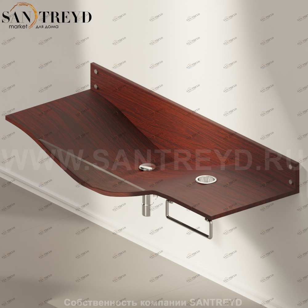 AGAB035000DXRM Подвесная раковина настенная прямоугольная Agape 