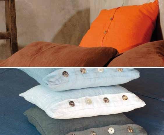 LA FABBRICA DEL LINO Квадратная подушка из льна Basic sun-id-1346181 - Вид №2