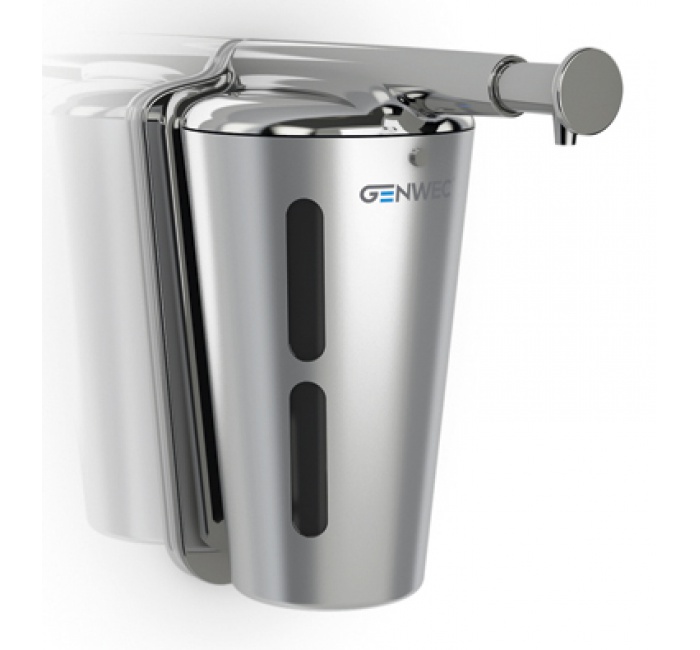 GW04 15 04 02 Genwec Дозатор мыла настенный 300 мл блестящая нержавеющая сталь 