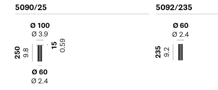 Экструдированный алюминиевый перезаряжаемый светодиодный настольный светильник с диммером Pedrali FILICUDI 5090/25 - 5092/235 ARCH-00011046 - Вид №5