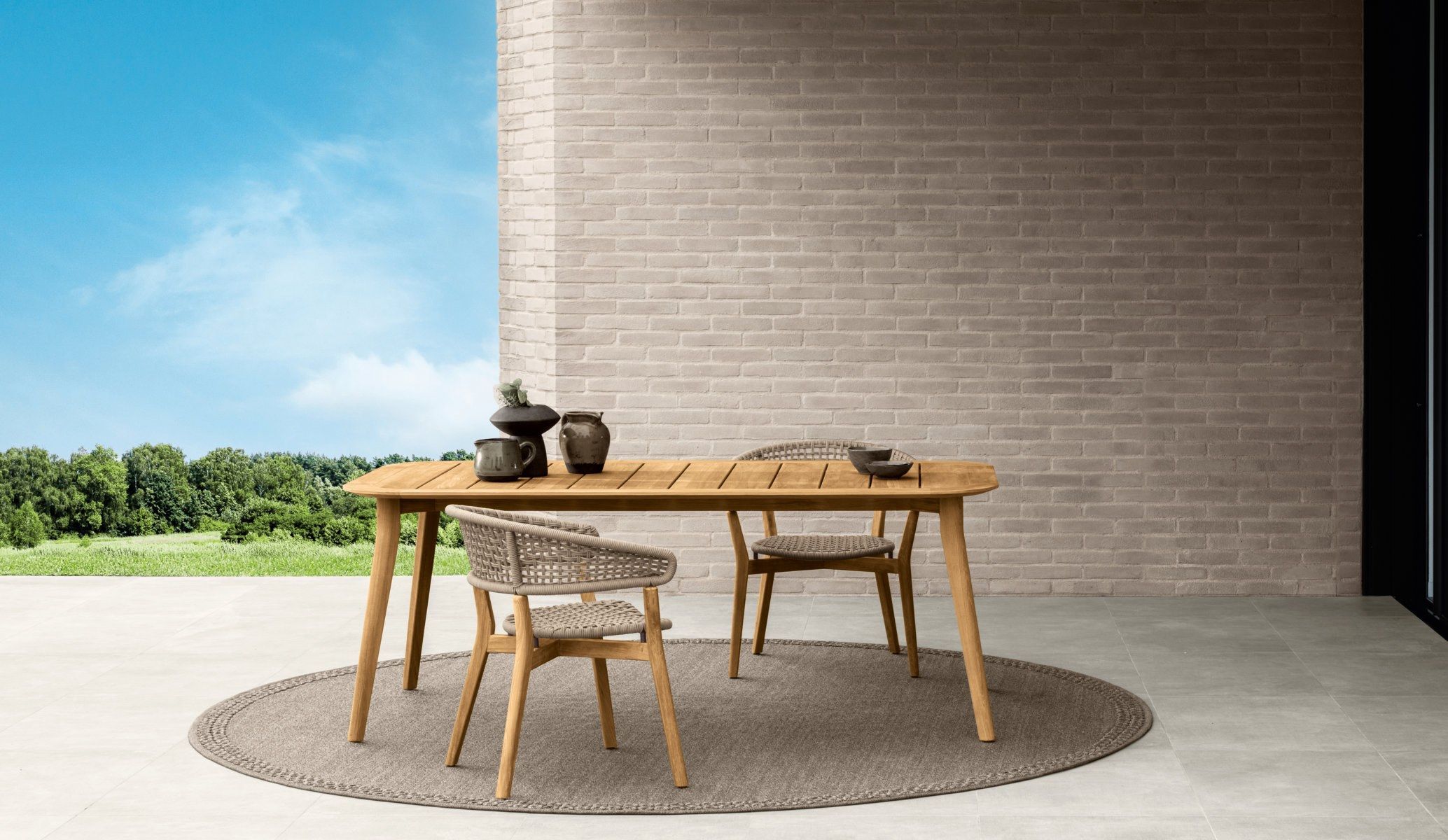 Штабелируемый садовый стул из тикового дерева Talenti Moon Teak ARCH-00066470 - Вид №2