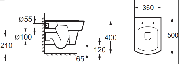 Унитаз подвесной BelBagno MATTINO Подвесной унитаз настенный Белый BELBAGNO  Китай  - Вид №3
