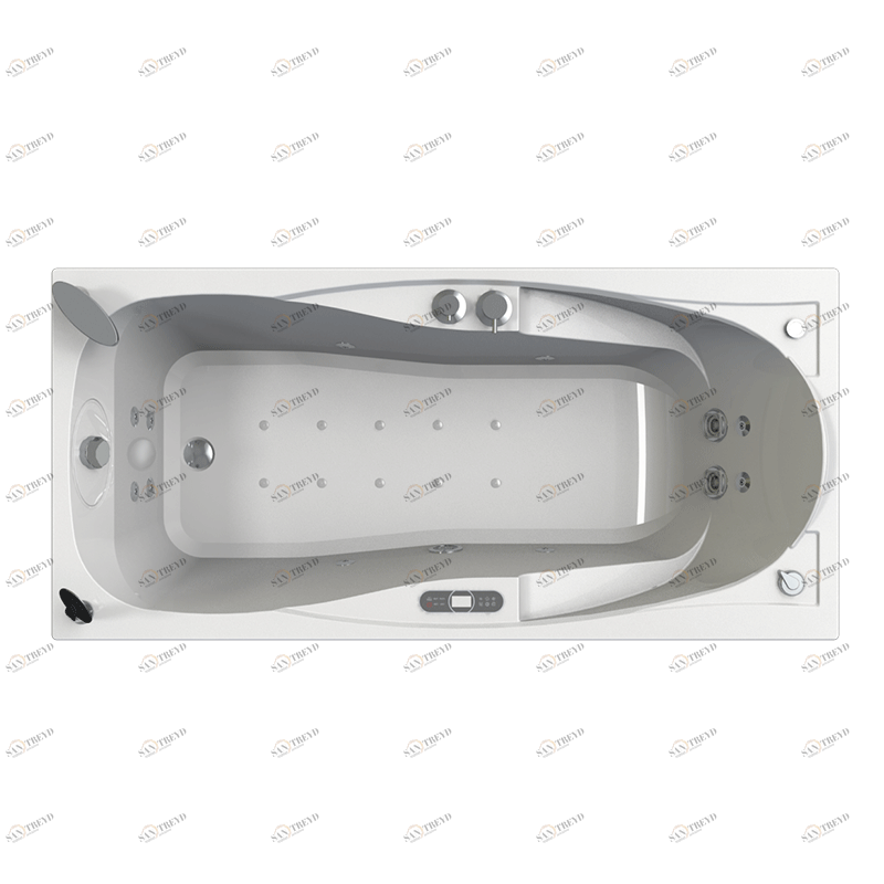 Гидромассаж "Специальный Chrome" на ванну Парма-дона (двигатель 900 Вт, система "Turbo-pool", джет Релакс - 10 шт., джет Линц, Магнус - 2 шт.) Radomir 1-65-2-0-4-035