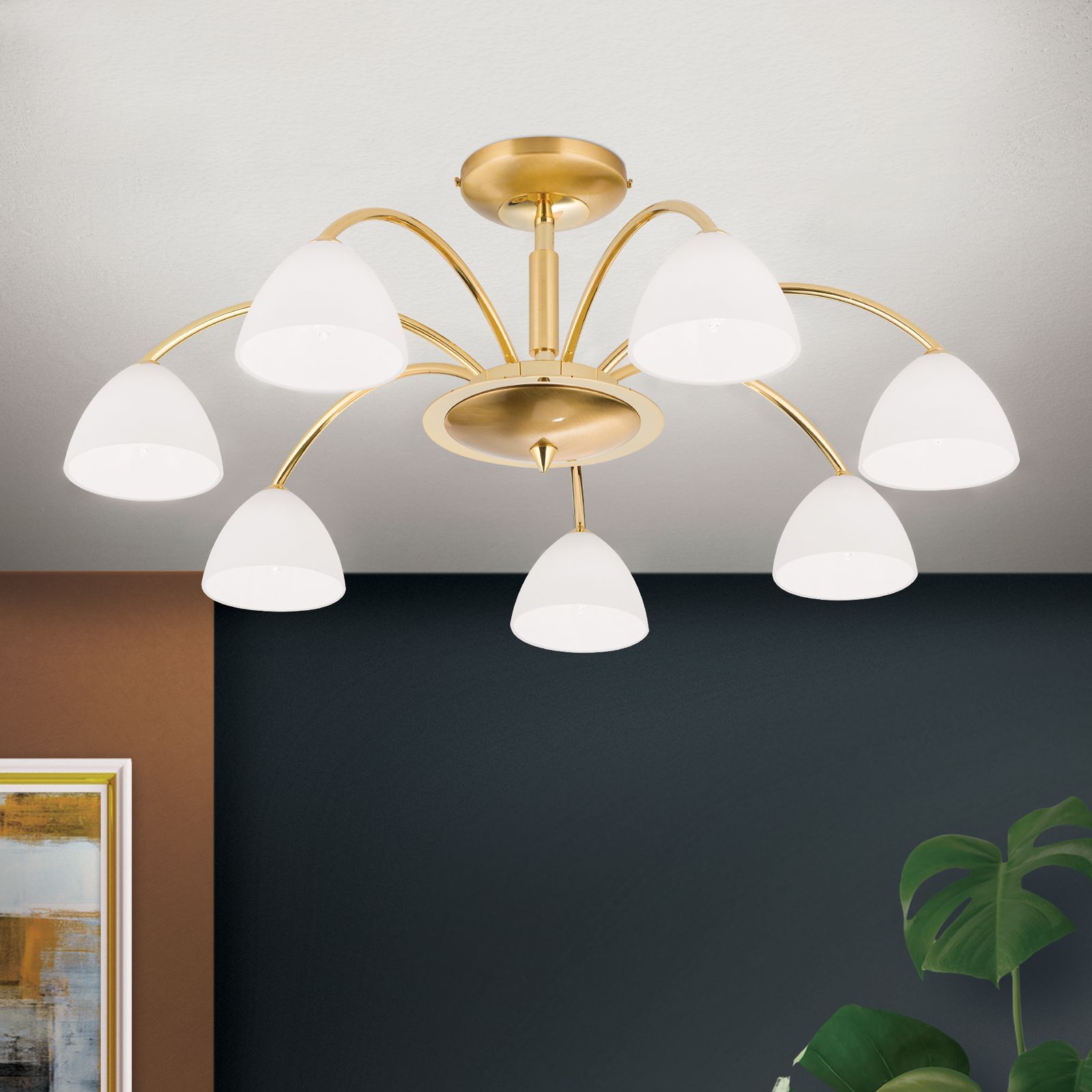 Потолочный светильник из опала и латуни Orion Opaldesign ARCH-00135492 - Вид №2