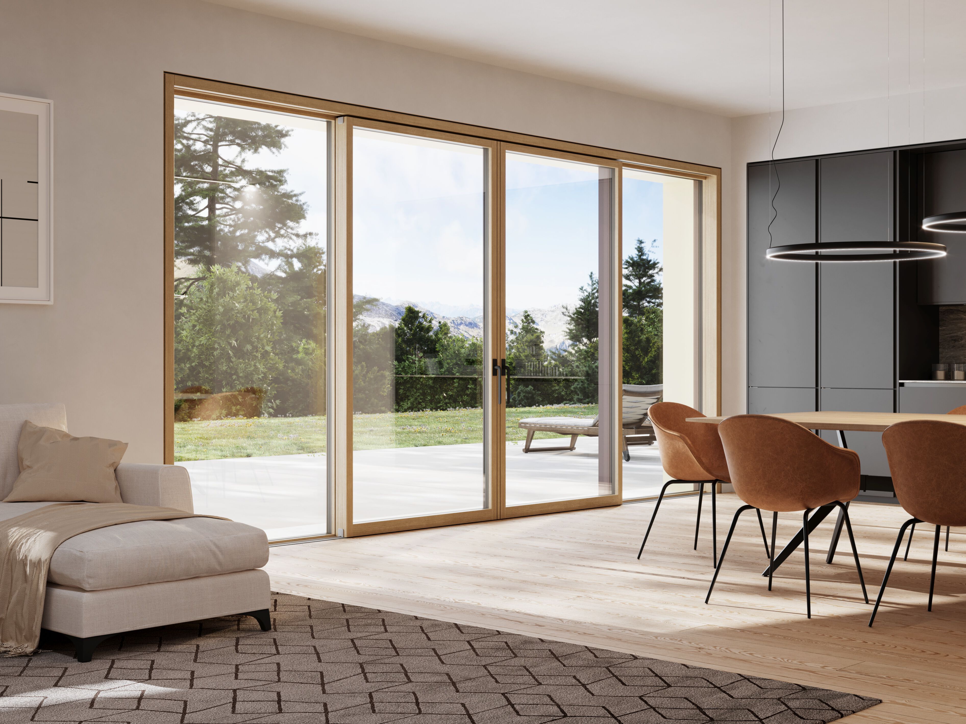 Минимальное деревянное окно-алюминий Impronta BLEND ARCH-00030717