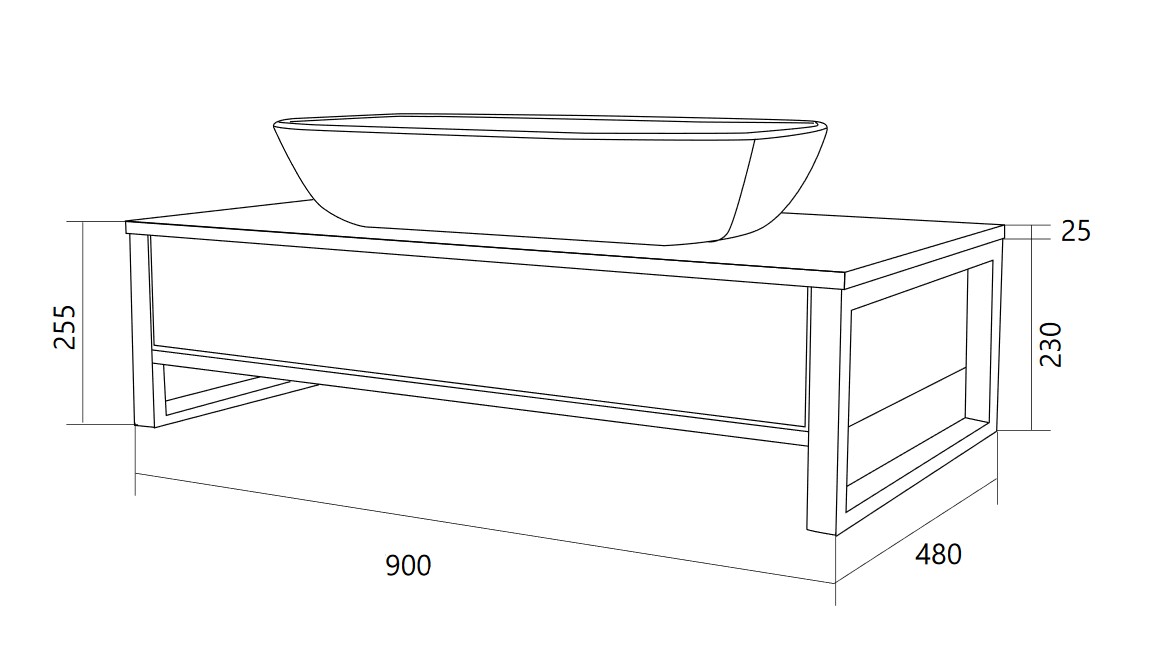 У85843 Тумба GRUNGE LOFT 90П 1в.я Дуб Вотан 1 Marka GRUNGE LOFT  - Вид №7