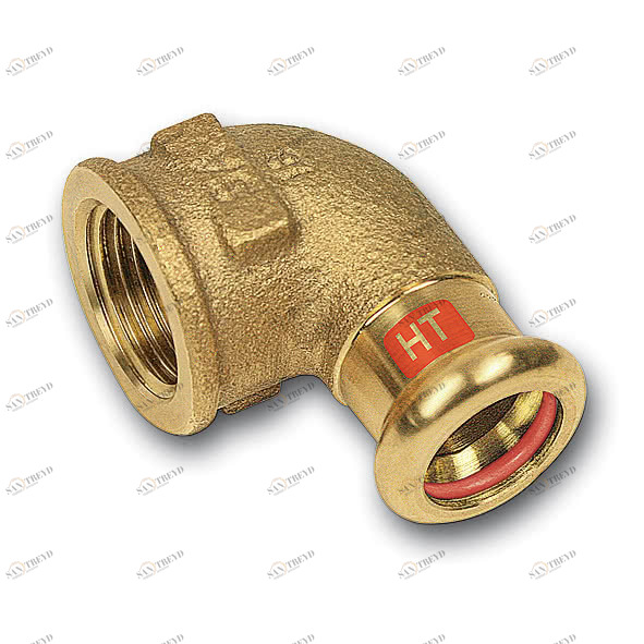 1130901238 SANHA 13090G пресс-фит. солн., бронза, угловой переход ВПр-ВР 12x3/8 мм 