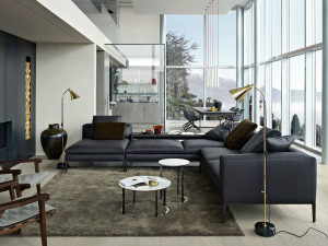 Кожаный угловой диван