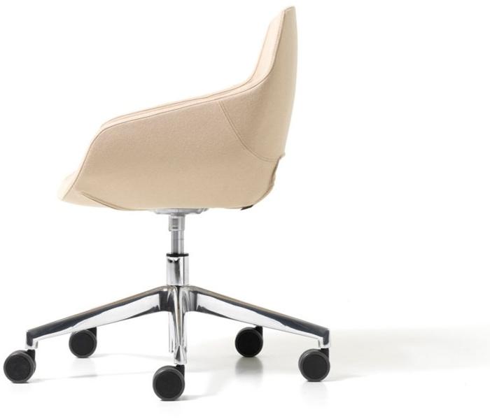 Diemme Мягкое офисное кресло с 5 спицами и колесами из ткани Clea plus sun-id-1399337 - Вид №2