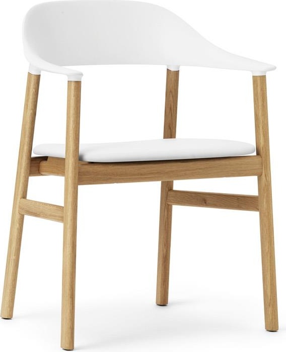 1401046 Herit Обивка кресел Oak Spectrum Leather White Normann Copenhagen 